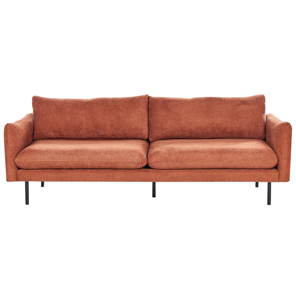 SADA POHOVEK 5-místná Žinylková látka Zlatohnědá s otomanem Vinterbro - černá/zlatá, textil (220/85/85cm) - Beliani