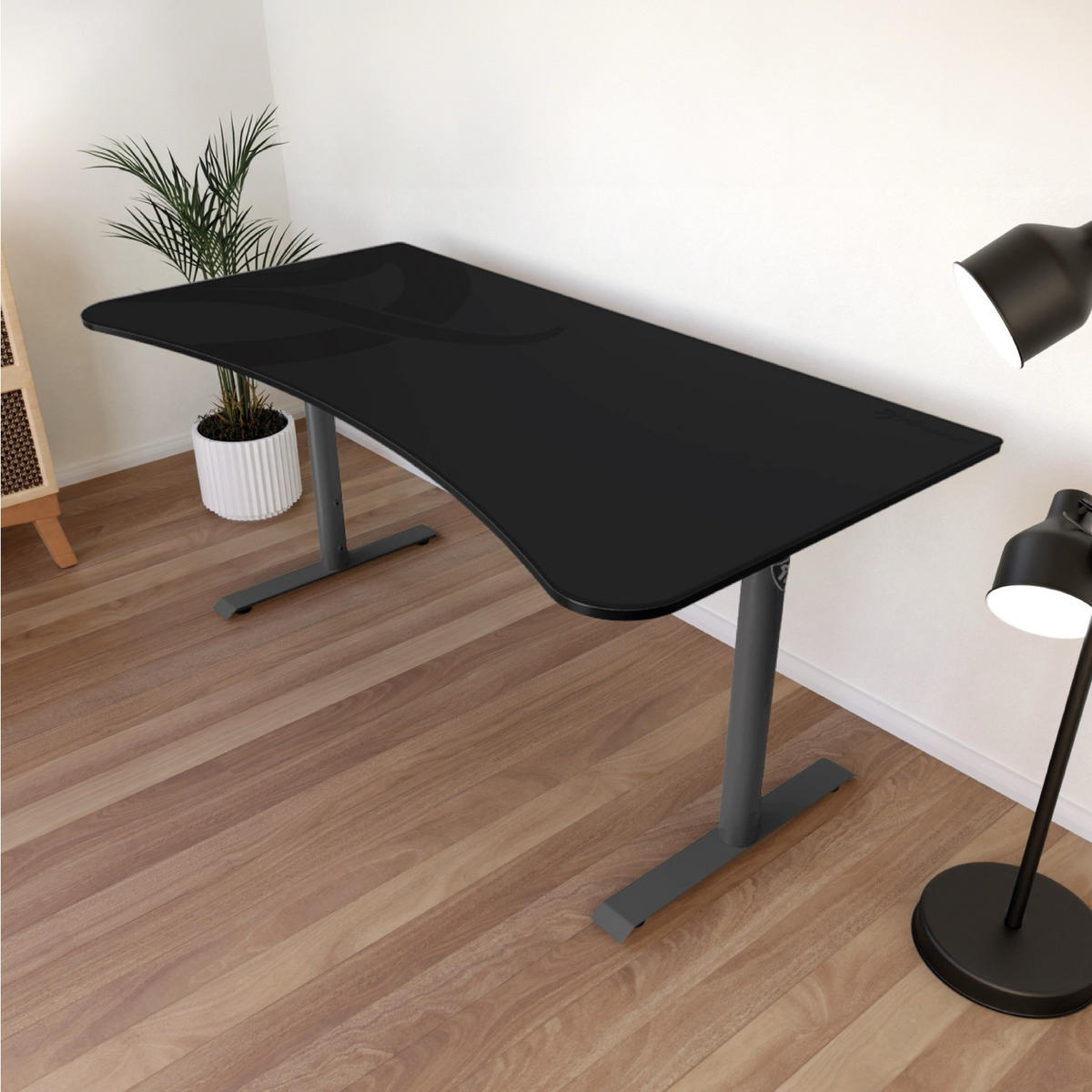 GAMINGTISCH Arena 160/82/71-81 cm Gunmetal - Dunkelgrau - Dunkelgrau, Metall (82/160/71cm) - Arozzi