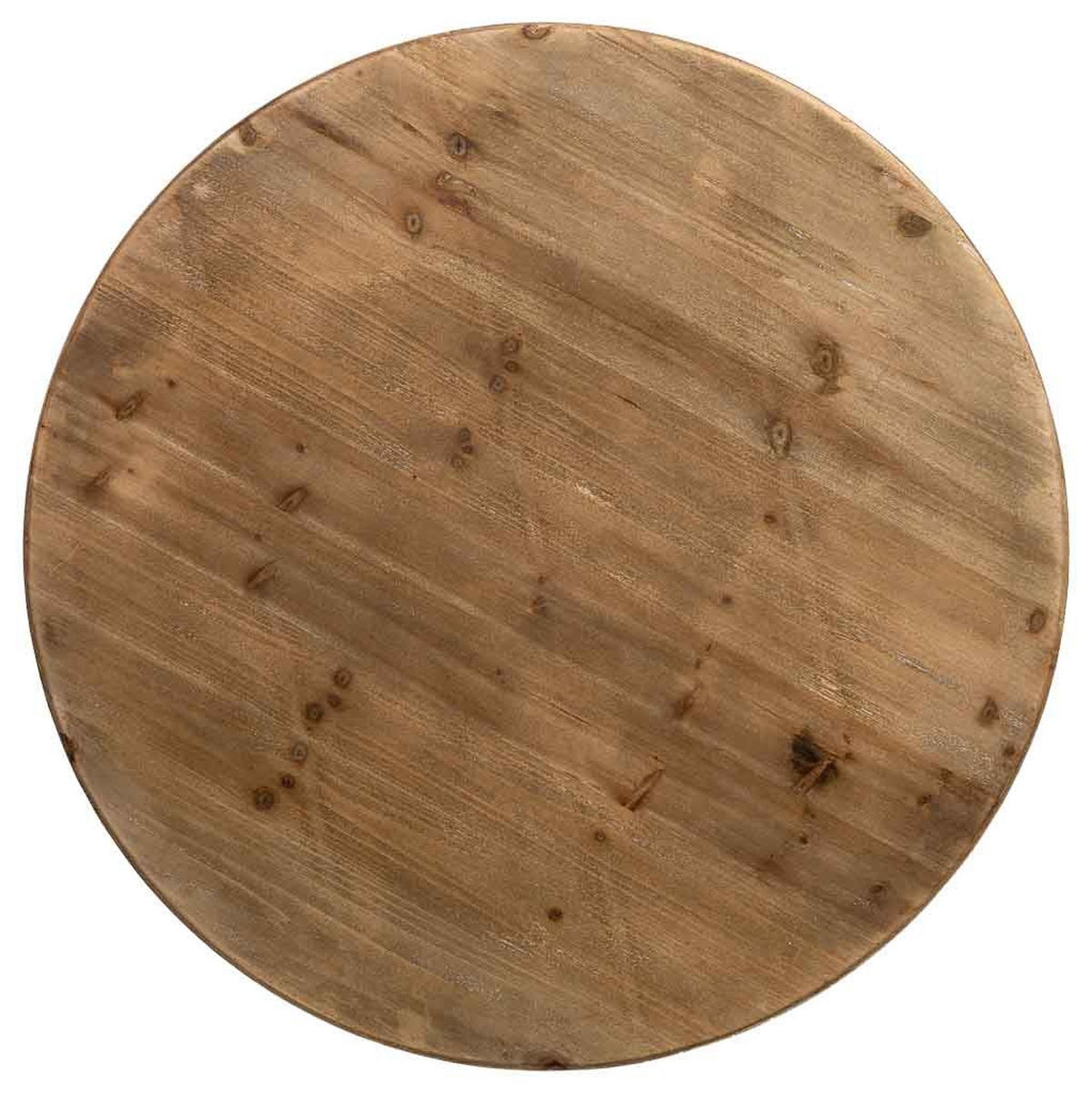 RUNDTISCH aus Holz mit gealtertem Finish 76x76x83h cm - Braun, Holz (76/76/83cm) - Wanderlust