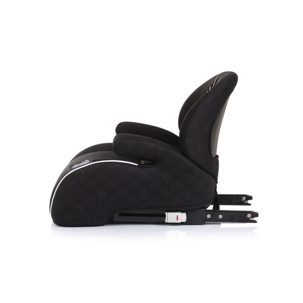 SITZERHÖHUNG Sonic schwarz Isofix, i-Size, 125-150 cm, Armlehne - Schwarz, Kunststoff (44/38/49cm) - Chipolino