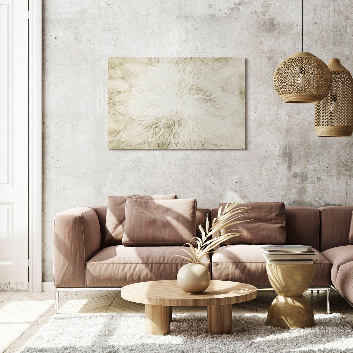 LEINWANDBILD Boho 90x60 cm - Multicolor, Holz (90/60cm) - LUMASOUL