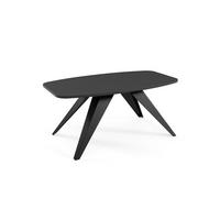 COUCHTISCH Luna Schwarz Molet / Schwarz 120 / 60 / 48cm - Schwarz, Holz/Holzwerkstoff (60/120/48cm) - Feldmann-Wohnen
