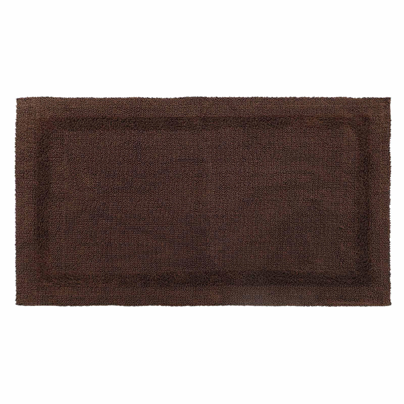 BADEMATTE 50/80 cm, 100% Baumwolle, wendbar - Braun, Textil (50/80cm) - Homescapes