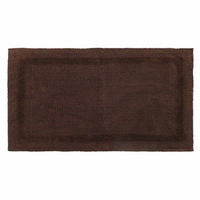 BADEMATTE 50/80 cm, 100% Baumwolle, wendbar - Braun, Textil (50/80cm) - Homescapes