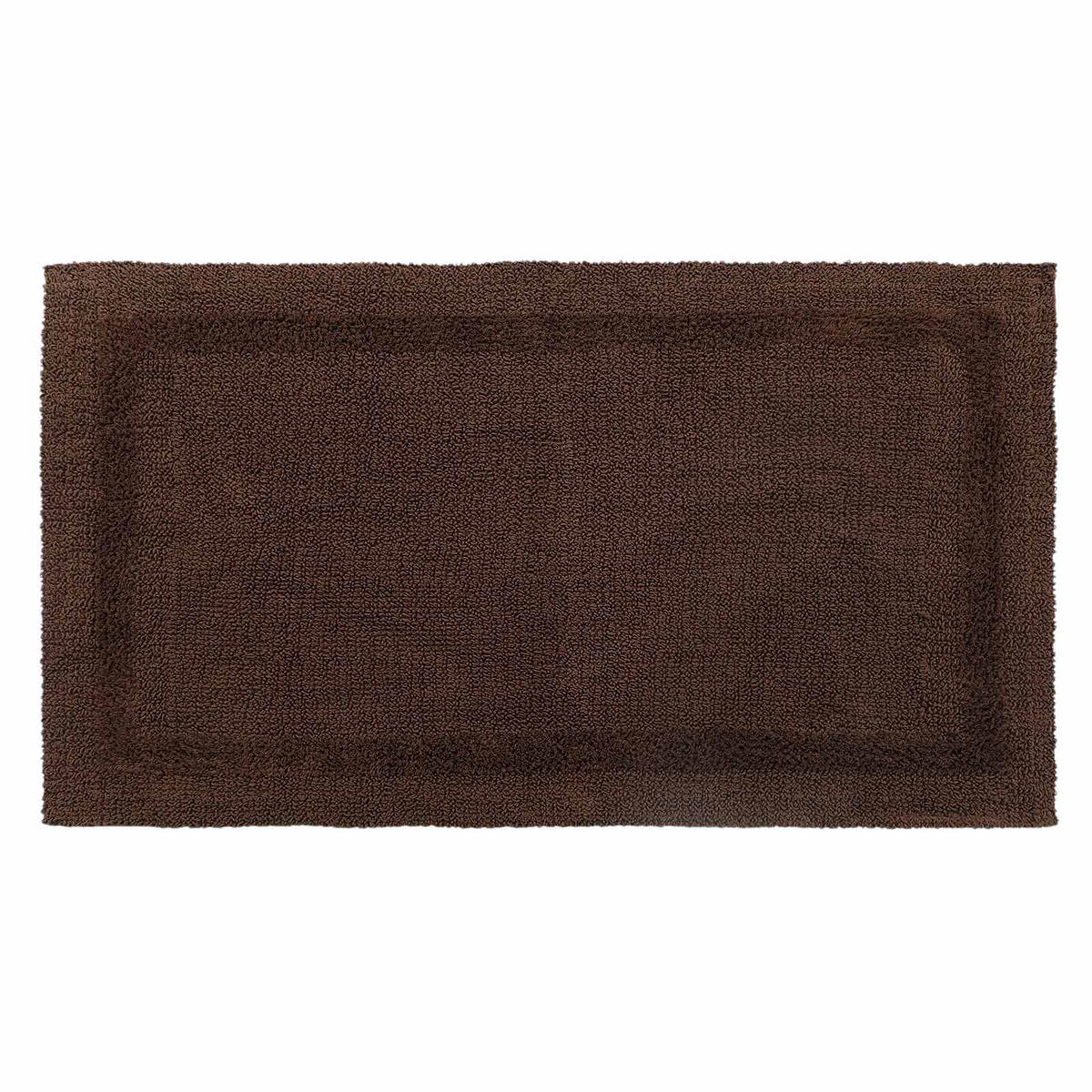 BADEMATTE 50/80 cm, 100% Baumwolle, wendbar - Braun, Textil (50/80cm) - Homescapes