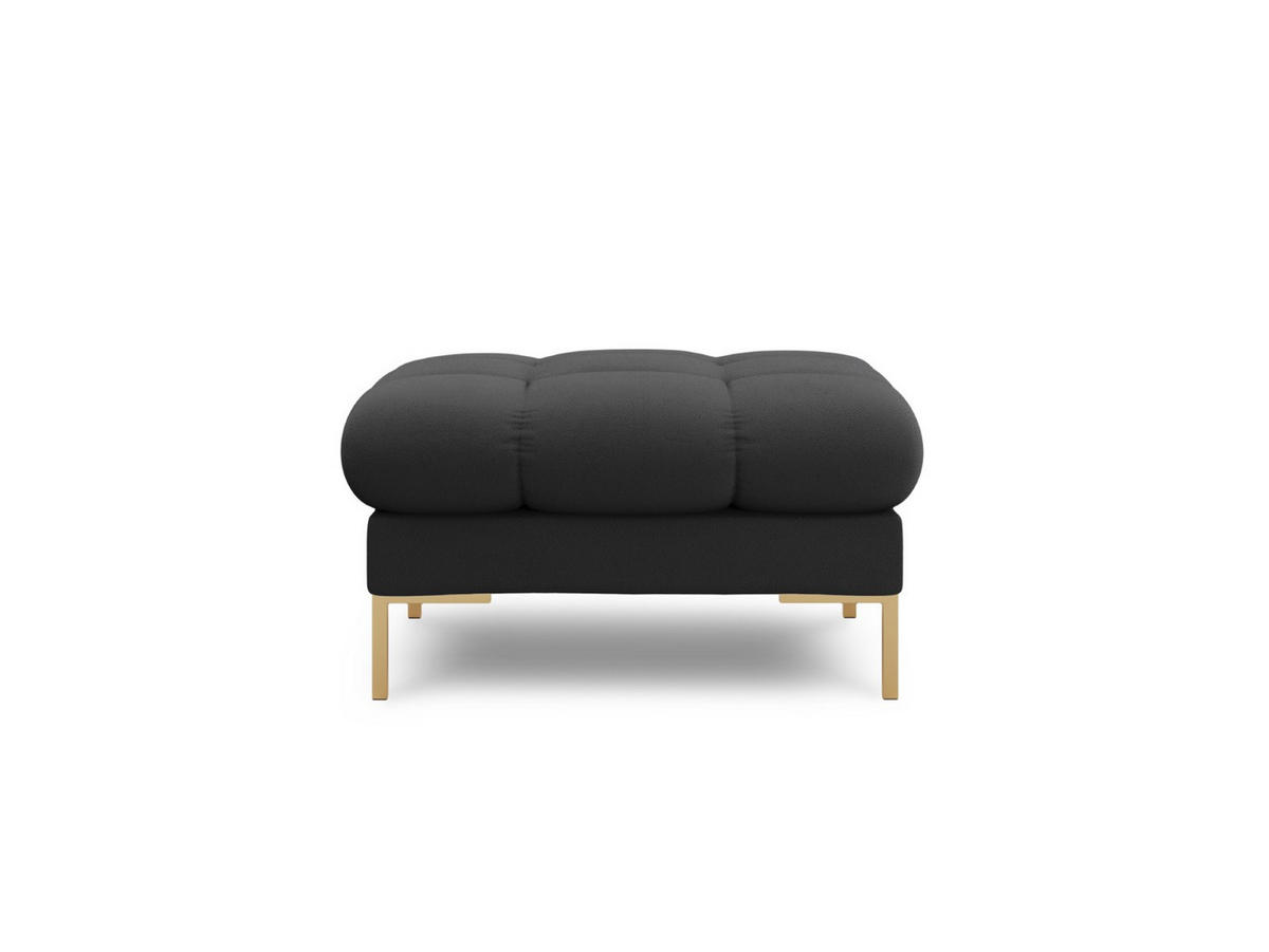 POUF Mamaia aus strukturiertem Stoff dunkelgrau - Dunkelgrau, Textil (60/41/60cm) - Micadoni