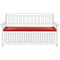 SITZBANKPOLSTER KISSEN Rot Sovana - Rot, Textil (148/5/45cm) - Beliani