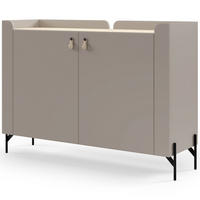 KOMODA Sorella se 2 dveřmi, 130 cm, do studentského pokoje, porcini + dub Mavelie - kapučínová/barva dubu, kov/kompozitní dřevo (130/95/42cm) - Beautysofa