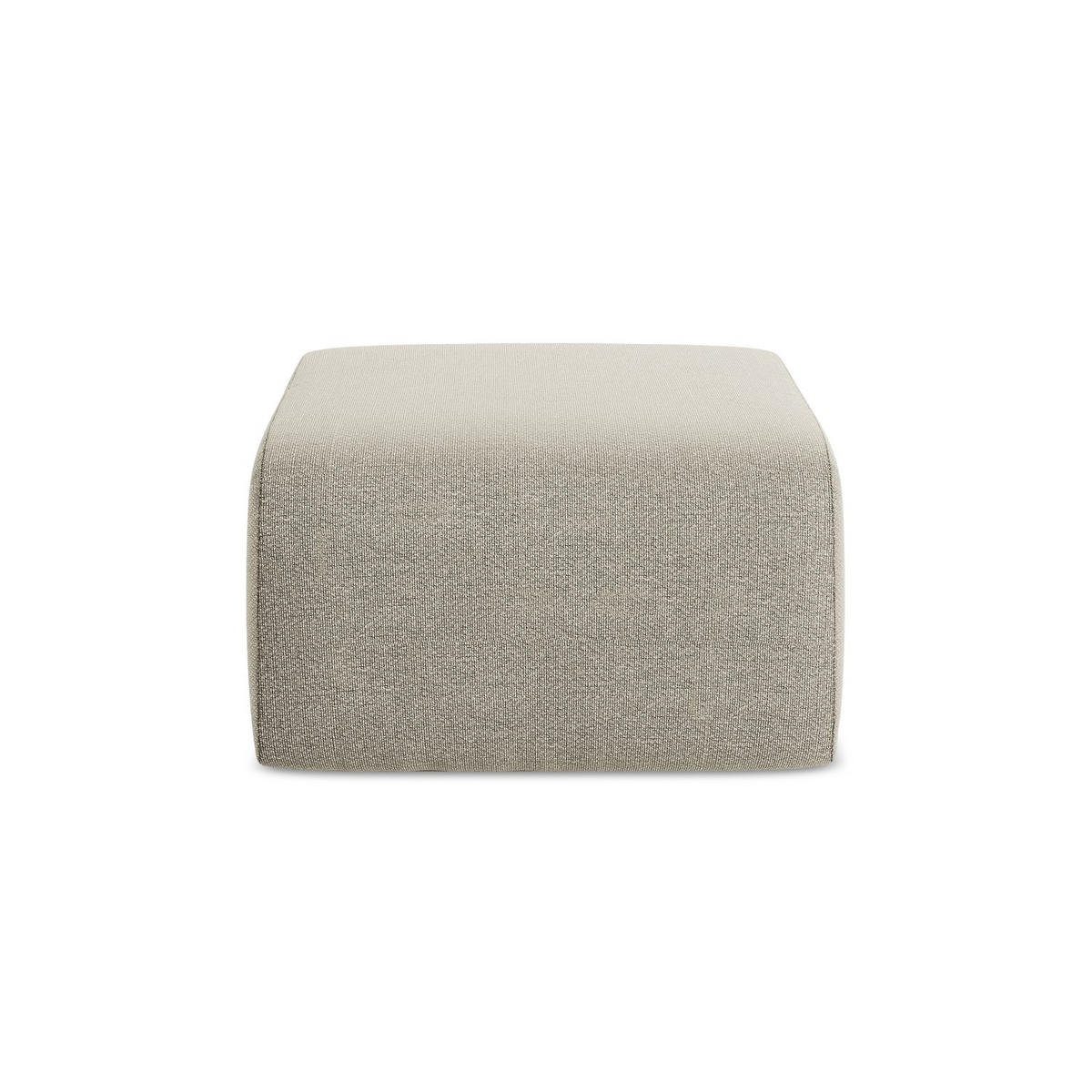 POUF Bouclé Stoff Grau - Taupe/Schwarz, Holzwerkstoff/Kunststoff (72/42/94cm) - LaMiaSofa