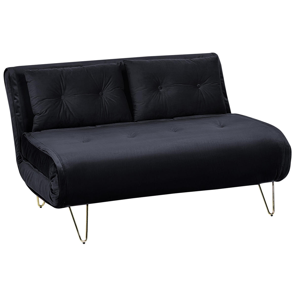 3-SITZER SOFA SET Samtstoff Schwarz Vestfold - Schwarz, Textil (130/78/81cm) - Beliani
