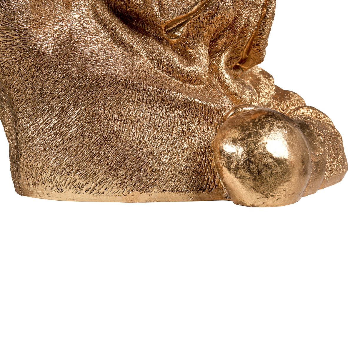TISCHLAMPE Hund Gold Mike - Messingfarben/Goldfarben, Kunststoff (22/27/31cm) - Beliani