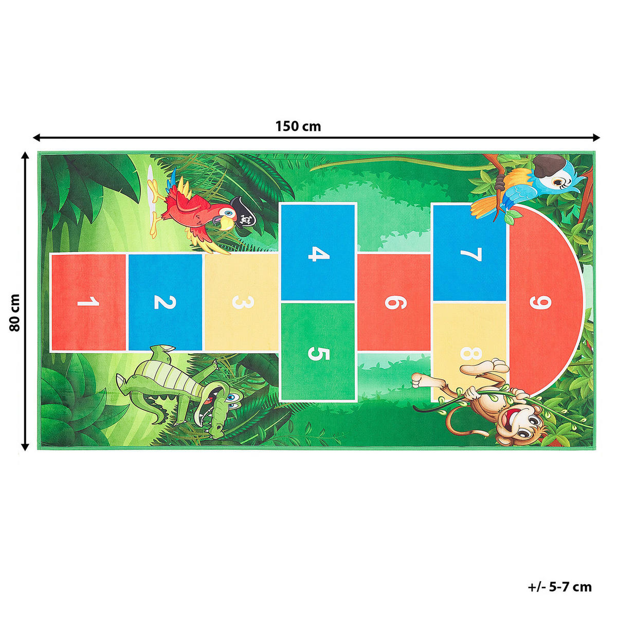 KINDERTEPPICH Babadag 150/80 cm - Multicolor, Kunststoff (80/150cm) - Beliani