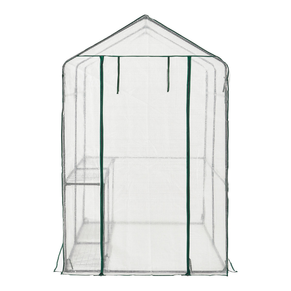 GEWÄCHSHAUS Oosterhout - Transparent/Weiß, Kunststoff (120/190/186cm) - [en.casa]