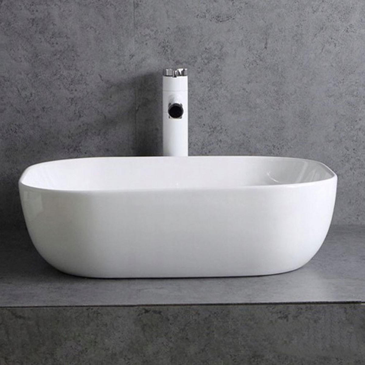 WASCHBECKEN, weiß 46/33/14 cm - Weiß, Keramik (46/14/33cm) - Rebiko