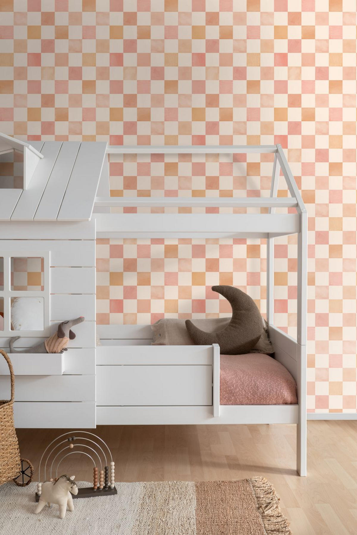 TAPETE Karomuster 50 x 900 cm - Beige, Papier (50/0.1cm) - ESTAhome