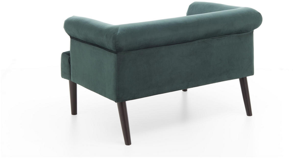LOVESEAT Charlie Samt, Grün - Grün, Textil (118/70/84cm) - ATLANTIC home collection