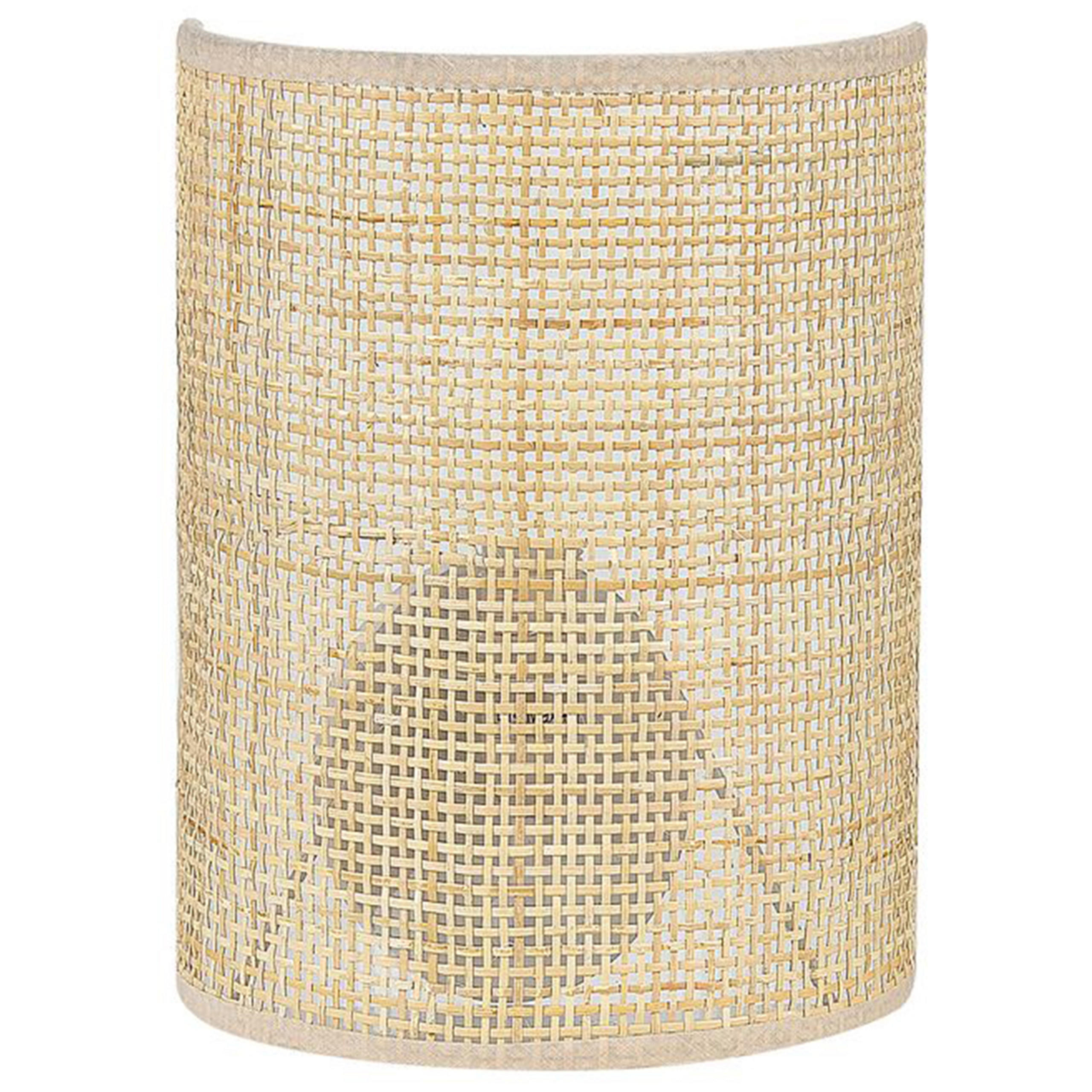 WANDLEUCHTE Demitrie 10/19/25 cm - Naturfarben, Naturmaterialen (19/25/10cm) - Beliani