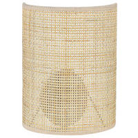 WANDLEUCHTE Demitrie 10/19/25 cm - Naturfarben, Naturmaterialien (19/25/10cm) - Beliani