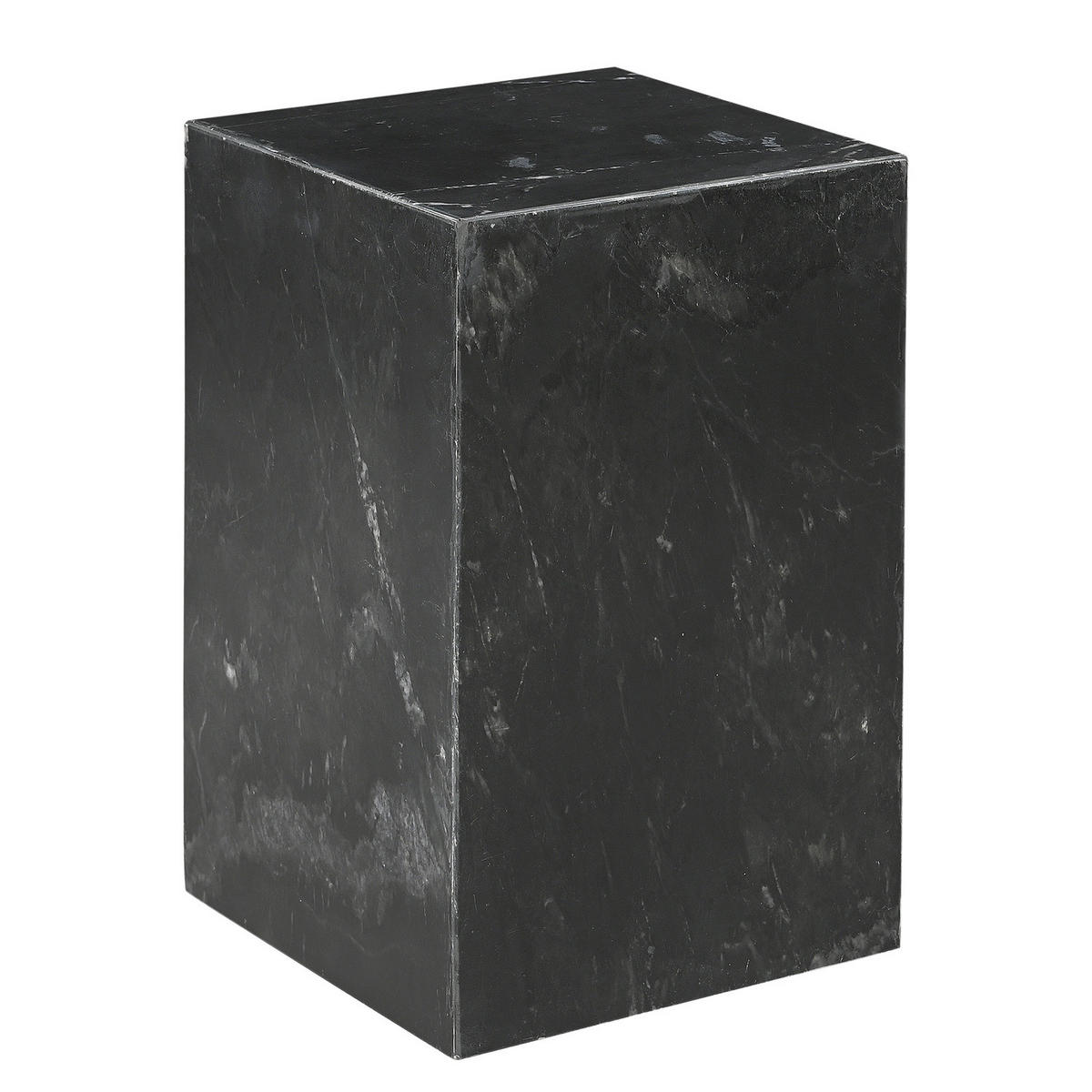 BEISTELLTISCH - Marmor - Schwarz, Stein (30/30/48cm) - home24