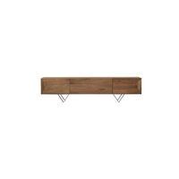 TV-SCHRANK Metric Dunkelbraun aus Walnuss - Dunkelbraun, Holz (175/43/40cm) - Tikamoon