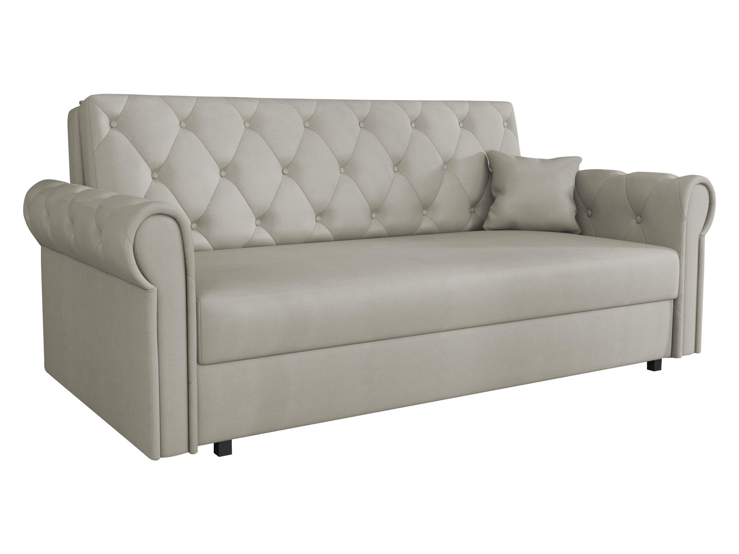 SCHLAFSOFA Viva Roma IV - Beige/Schwarz, Holz/Textil (188/85/98cm) - MIRJAN24