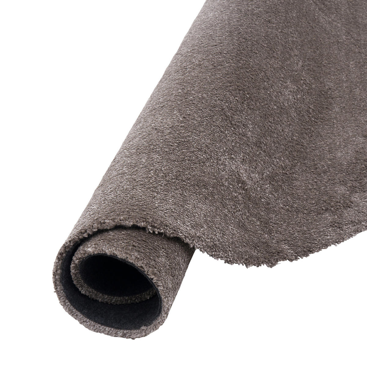 HOCHFLORTEPPICH LIVORNO RUND SUPER SOFT - Taupe, Textil (160/160cm) - Snapstyle