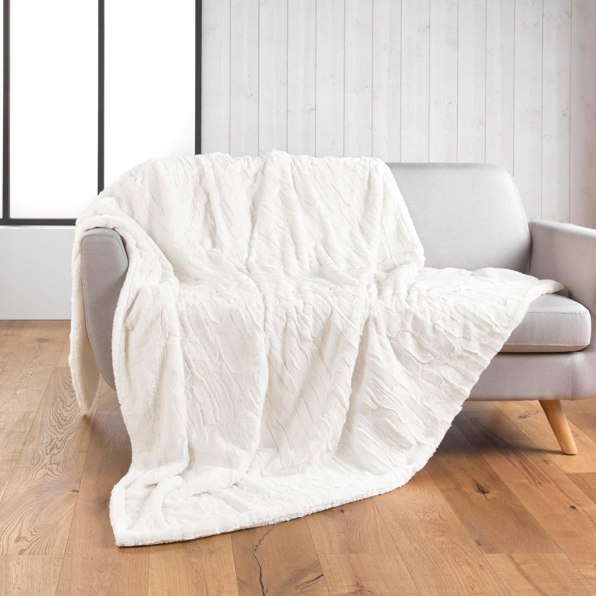 PLÜSCHDECKE Kunstfell Natural - Beige, Textil (150/125cm) - Douceur d´intérieur