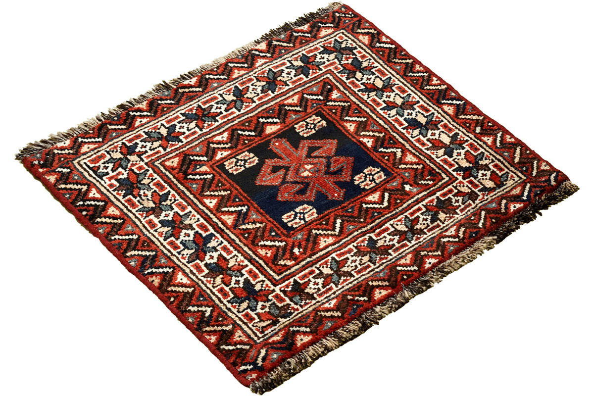 ORIENTTEPPICH handgeknüpft Gashgai Blau 63/60 cm Schurwolle - Blau, Textil (60/63cm) - Looma