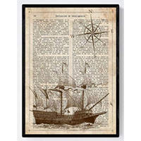 POSTER Bootsplakat Mit Brujula A4 Rahmenlos - Klar, Papier (29.7/5/21cm) - Nacnic