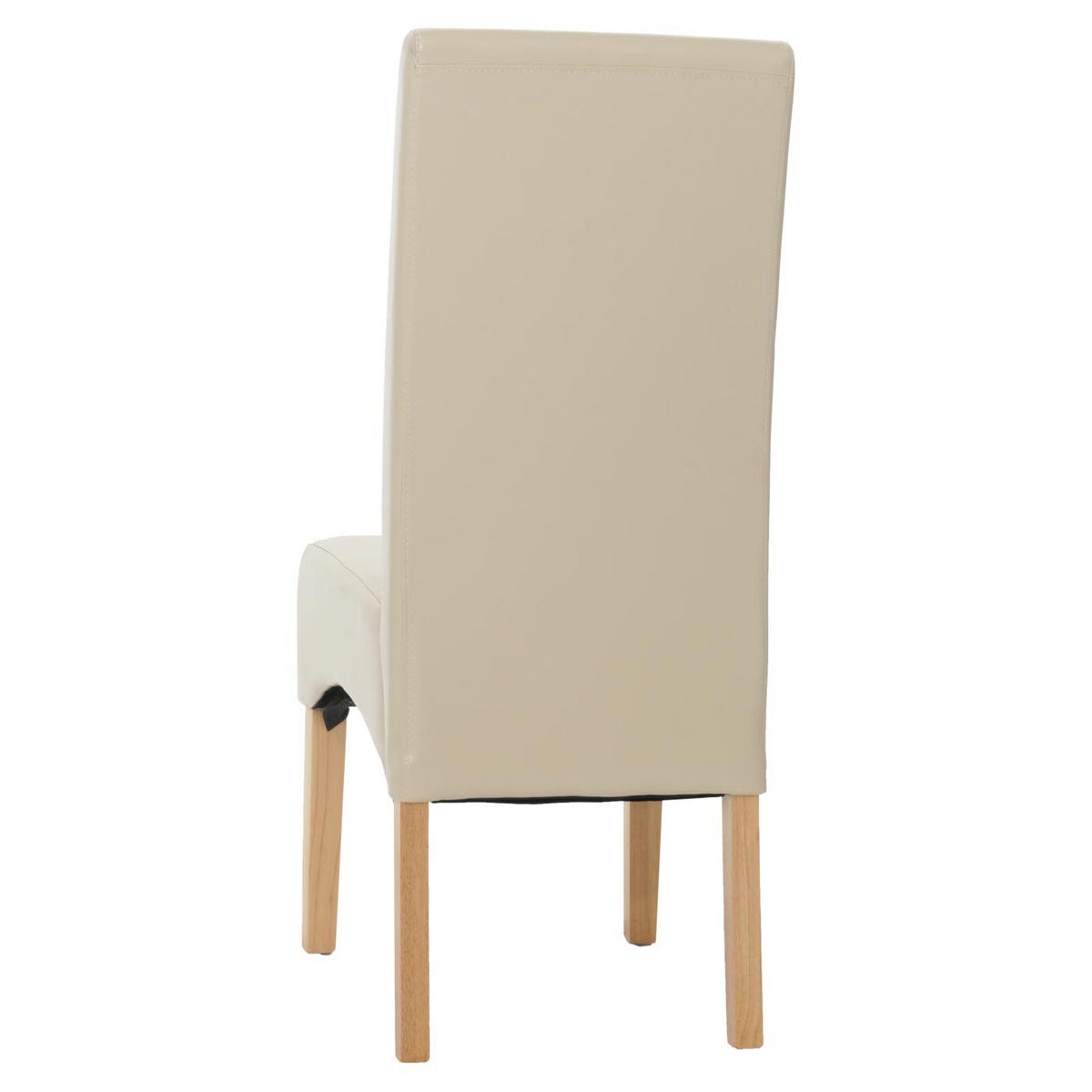 ESSZIMMERSTUHL 6er-Setgepolstert 102x44x54cm Sitzhöhe 47cm Leder helle Beine Creme - Beige, Leder (44/102/54cm) - CHEFGASTRO