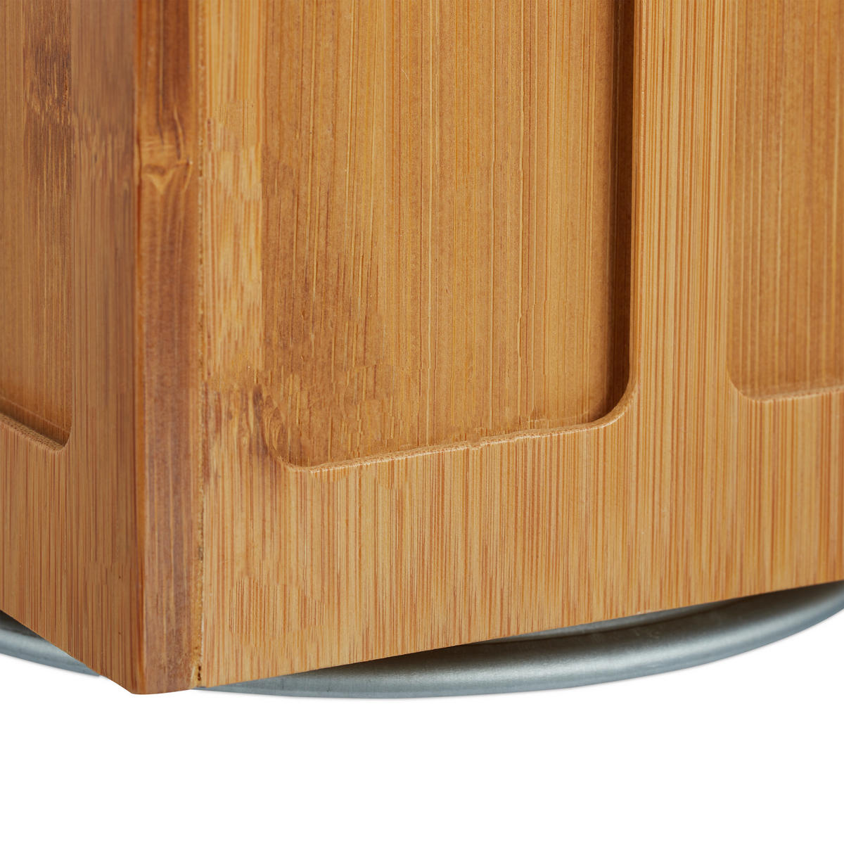 KAPSELHALTER - Hellbraun, Holz/Metall (14/40.5/14cm) - Relaxdays