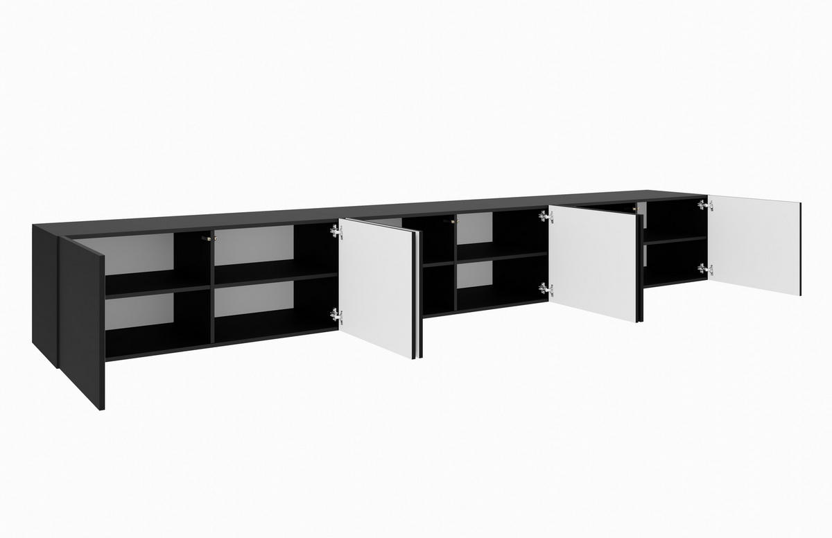 TV-SCHRANK LIO - Schwarz, Holzwerkstoff (300/41/40cm) - Meblini