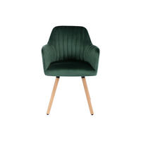 STUHL - 56 cm x 58 cm - Samt, Stoff - Smaragdgrün - ELEANA - Grün, Textil (56/85/58cm) - Vente-Unique