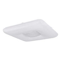 LED DECKENLEUCHTE Metall Chrom Kristalloptik Weiß - Weiß, Metall (43/43/8cm) - Globo Lighting