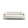 SOFA Mamaia aus strukturiertem Stoff leichtes beige 3 Sitzplätze - Creme, Textil (92/75/177cm) - Micadoni