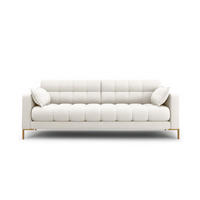 SOFA Mamaia aus strukturiertem Stoff leichtes beige 3 Sitzplätze - Creme, Textil (92/75/177cm) - Micadoni