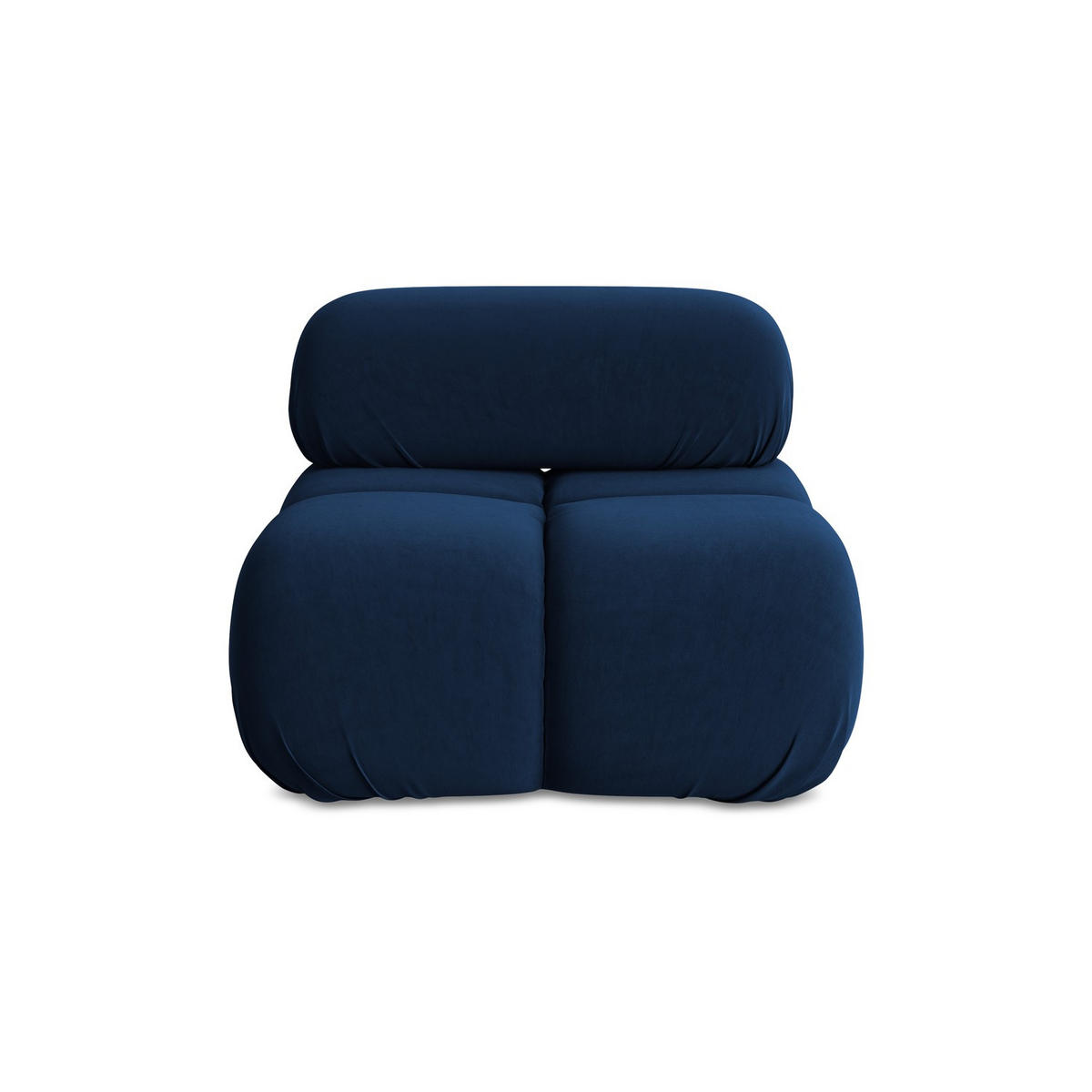 SESSEL Samt Stoff Blau - Blau/Schwarz, Kunststoff/Textil (96/70/95cm) - LaMiaSofa