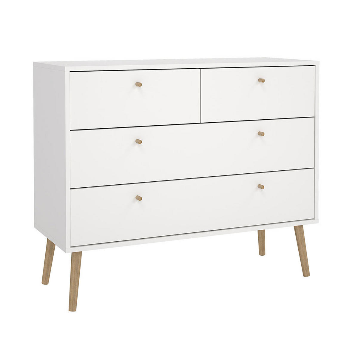 KOMMODE, Bodo, Weiß, Holzwerkstoff, 99 x 40 x 82 cm - Weiß, Holzwerkstoff (99/82/40cm) - ebuy24