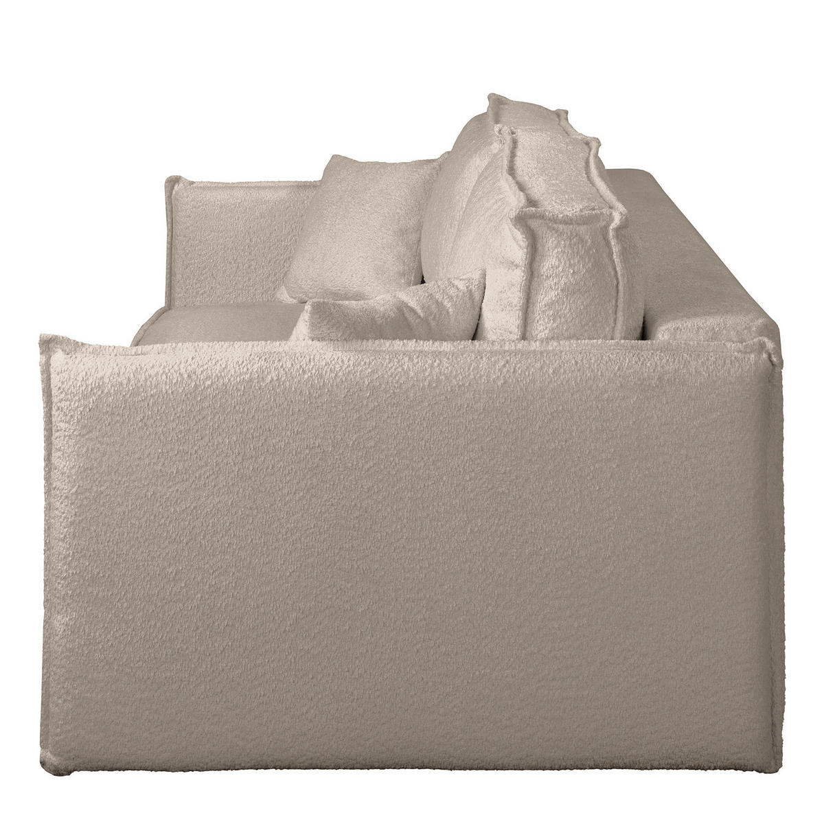 SCHLAFSOFA - Taupe/Schwarz, Kunststoff/Textil (221/70/105cm) - home24