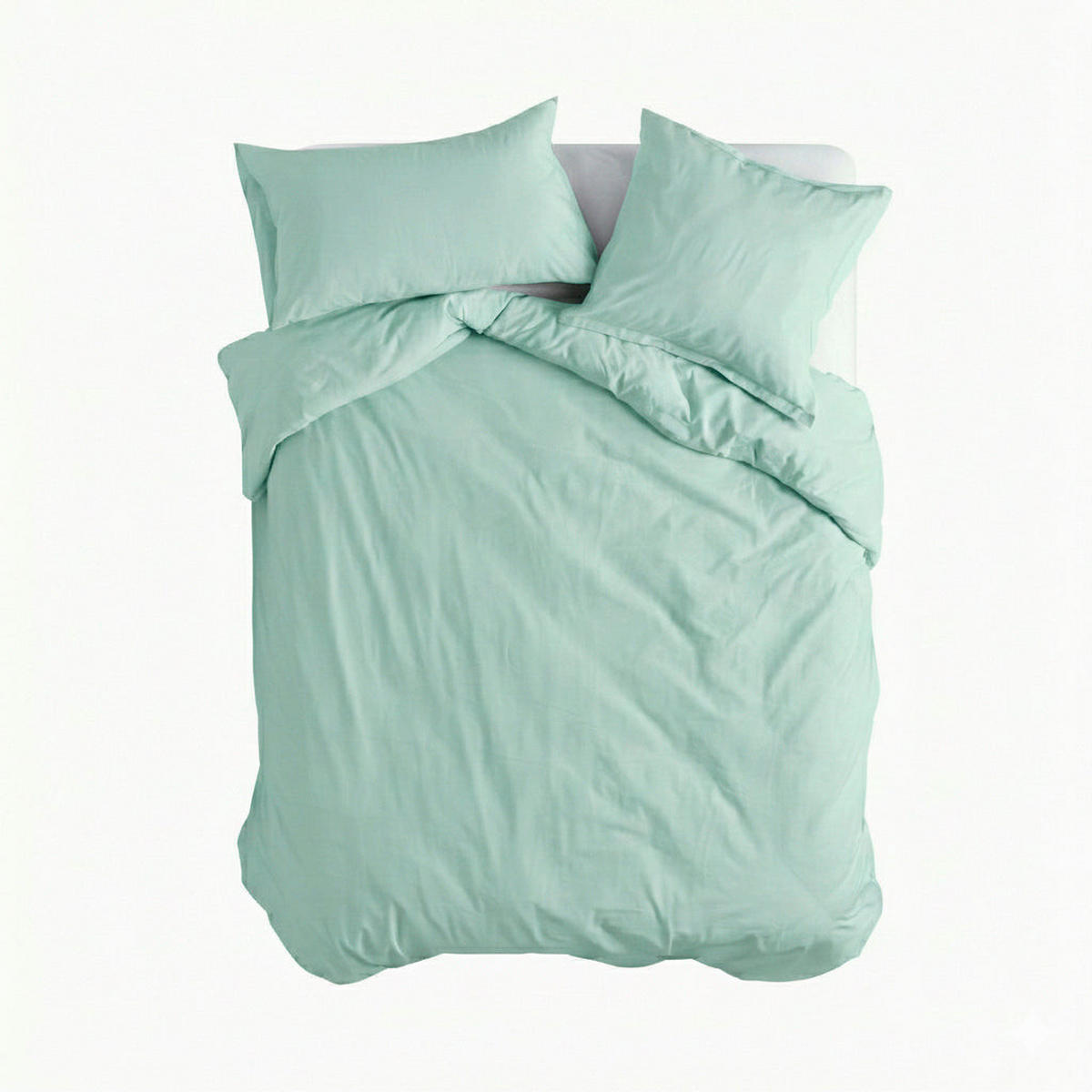 BETTBEZUG Basic Minze 135/140x200 cm (Standardgrösse) - Mintgrün, Textil (140/200cm) - Happy Friday