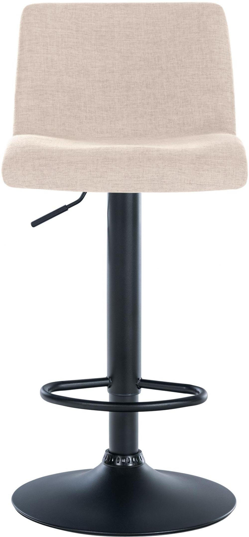 BARHOCKER Stoff creme - Creme/Schwarz, Textil/Metall (39/84/36cm) - CLP