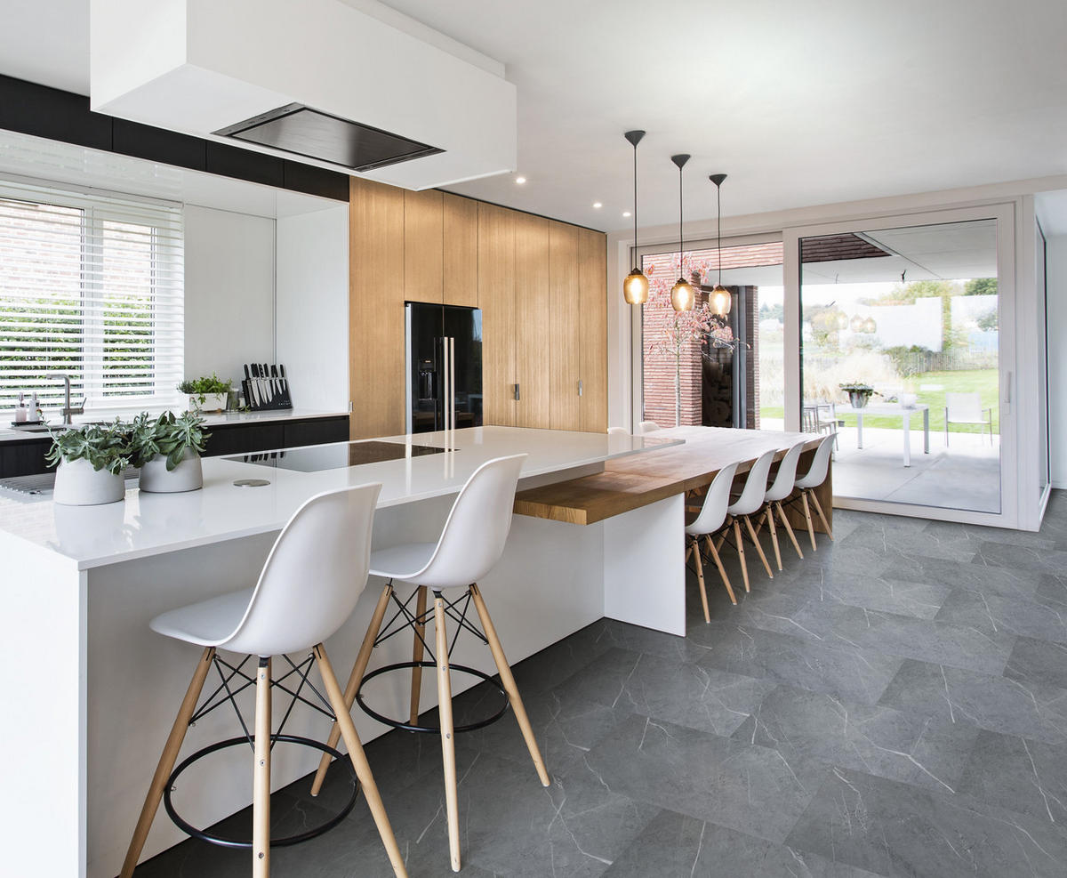 AQUA Click Tiles - Wasserdichte Wandpaneele und Bodenpaneele für Badezimmer - Hawick - grau - 12 Paneele (2,23m²) - Grau, Kunststoff (61/30.5/0.4cm) - Aqua-Step® 
