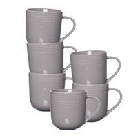 KAFFEEBECHER Levi Grau 400 ml 6er Set - Grau, Keramik (0.4L) - Ritzenhoff Breker
