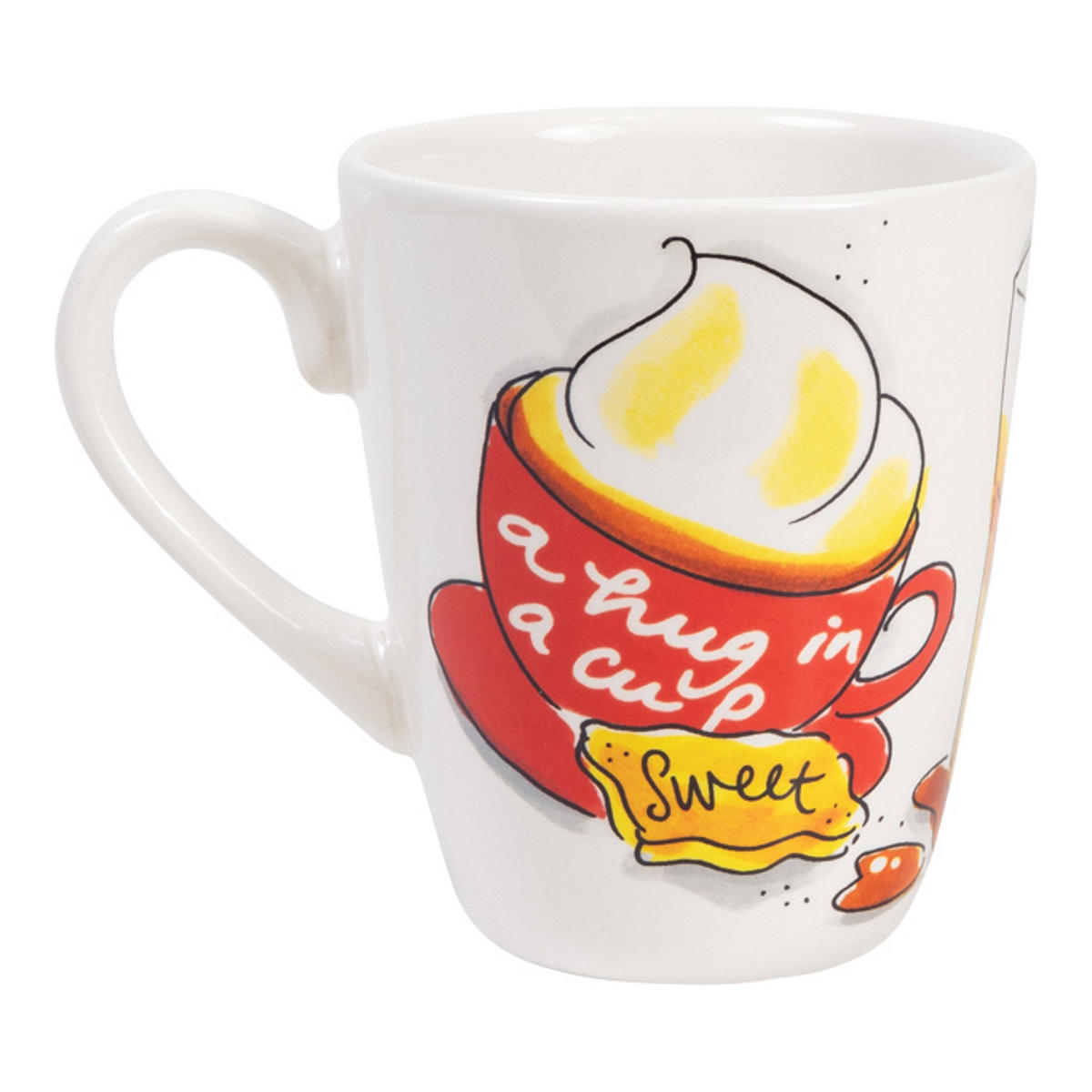 BECHER Gemütliche Tage - Kaffee in Bunt - 350 ml - Multicolor, Keramik (0.35L) - Blond Amsterdam