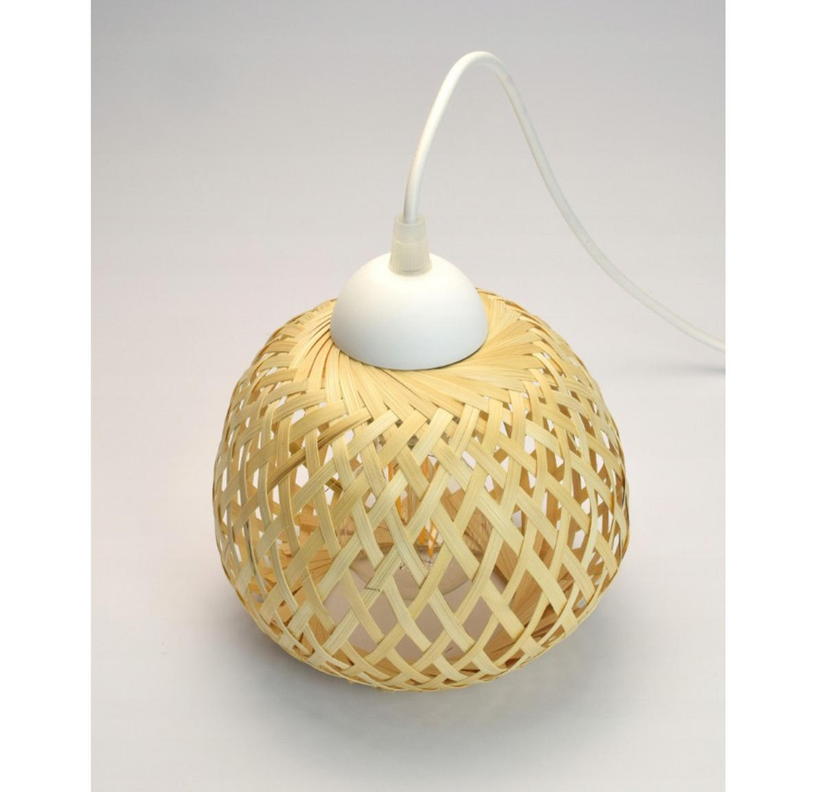 PENDELLEUCHTE BOHO - Beige/Weiß, Glas/Metall (15/34/100cm) - kiki design