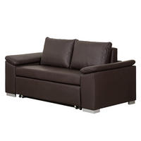 SCHLAFSOFA mit schräger Armlehne - Braun, Kunststoff (190/90/90cm) - home24