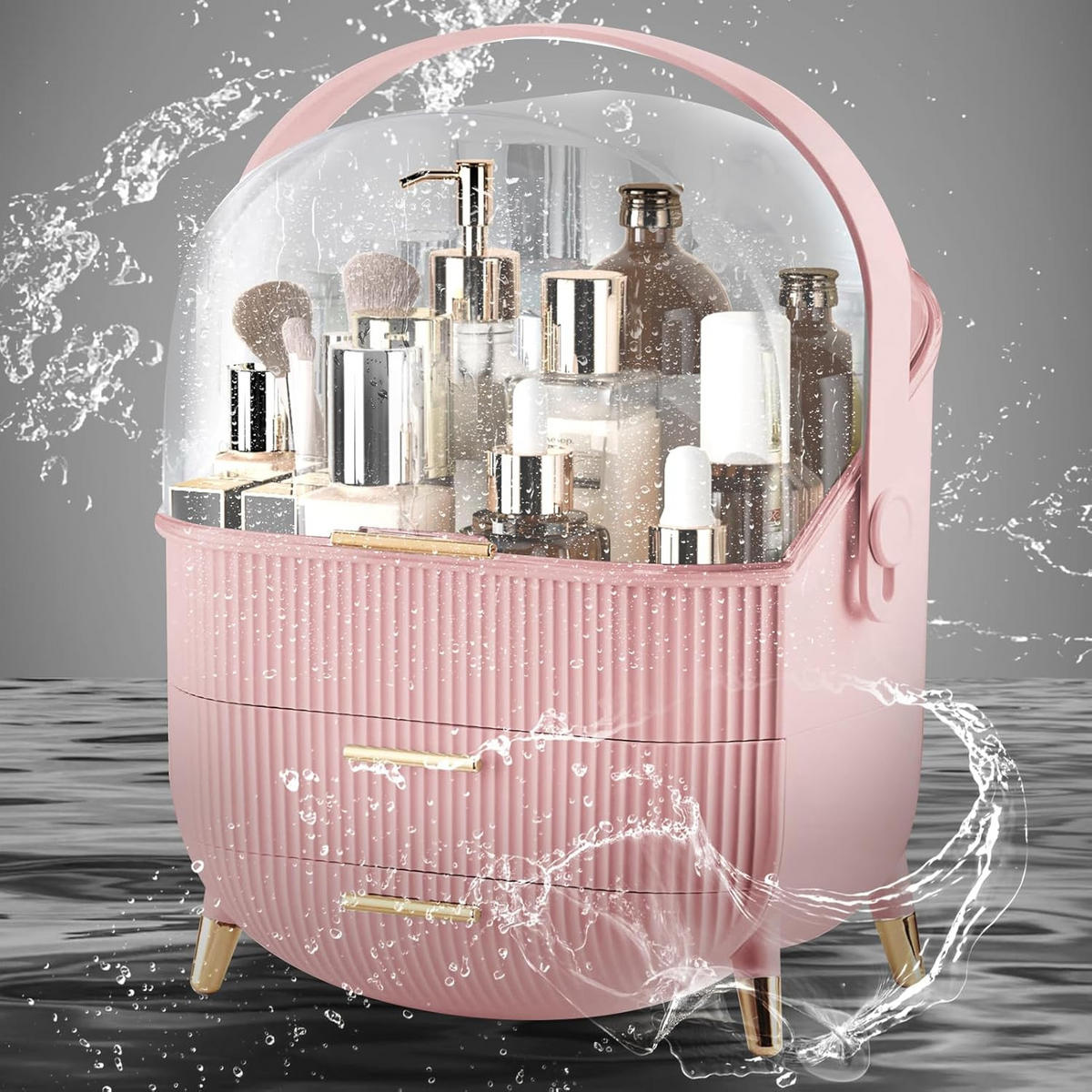 KOSMETIK ORGANIZER Zovia 29/19/38 cm - Pink, Kunststoff (19/38/29cm) - ZMH