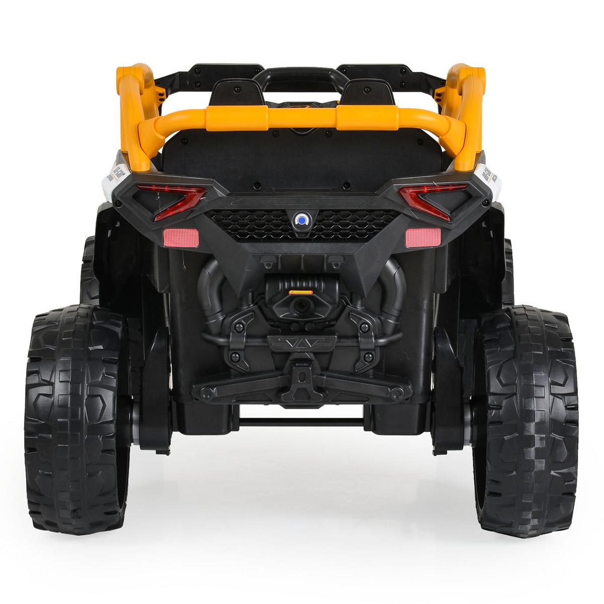 KINDERELEKTROAUTO SUV Arizona weiß orange EVA-Reifen Fernbedienung Lichter Musik - Orange/Weiß, Kunststoff (115/72/62cm) - Moni