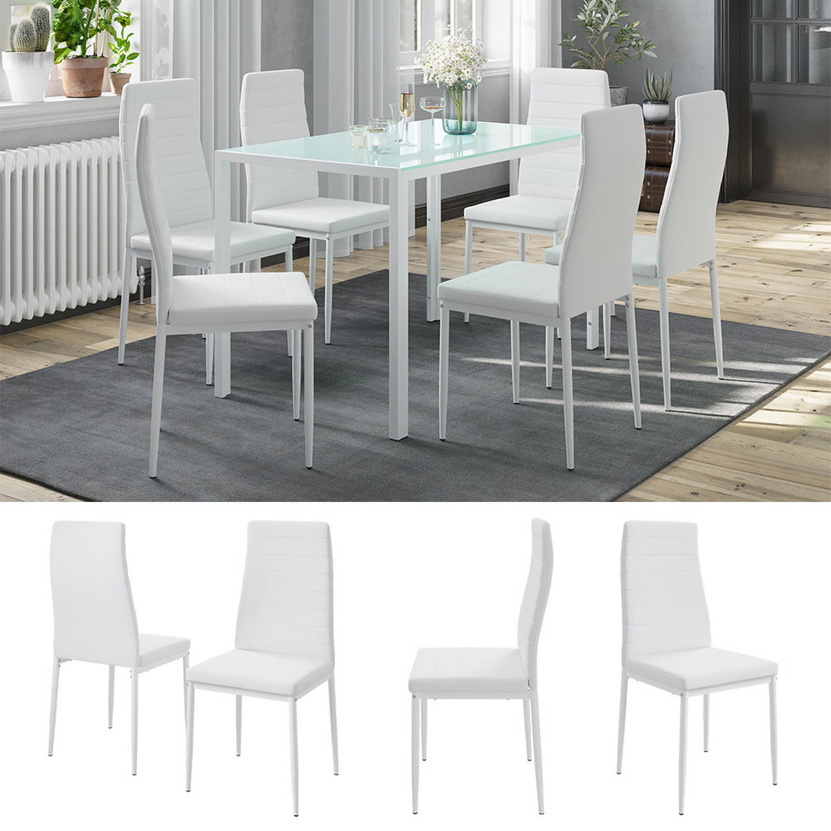 ŽIDLE JÍDELNY Grand Bílá - bílá, plast (42.5/96/48cm) - Vicco