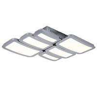 LED DECKENLEUCHTE Chrom Silber - Silberfarben, Metall (45.5/41/7.1cm) - Wofi